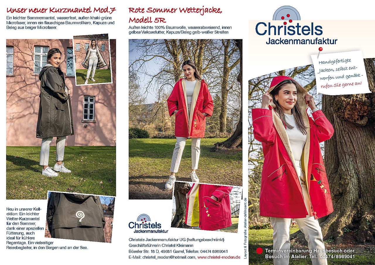 Christel Moden Jacken Manufaktur 2025-Mantel-Wetterjacke