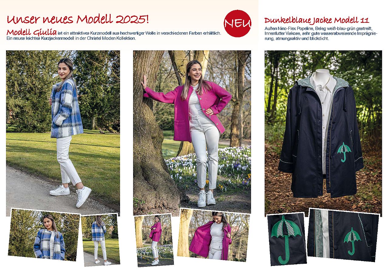 Christel Moden Jacken Manufaktur 2025 neue Modelle